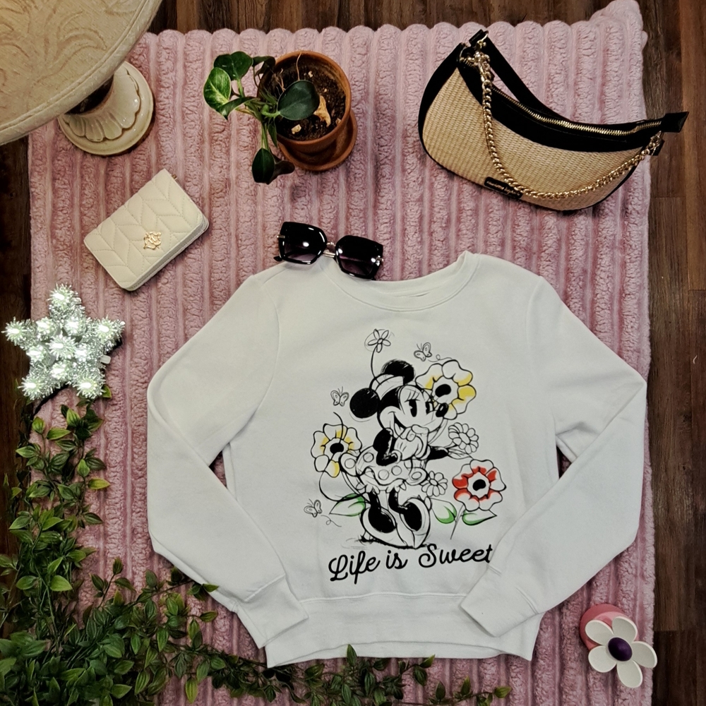 Disney Minnie Mouse White Sweatshirt